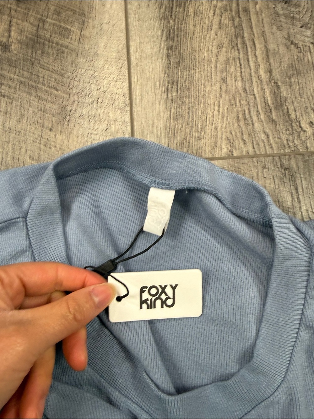 Foxy Kind Blue Ribbed Top - Picture 8 of 12